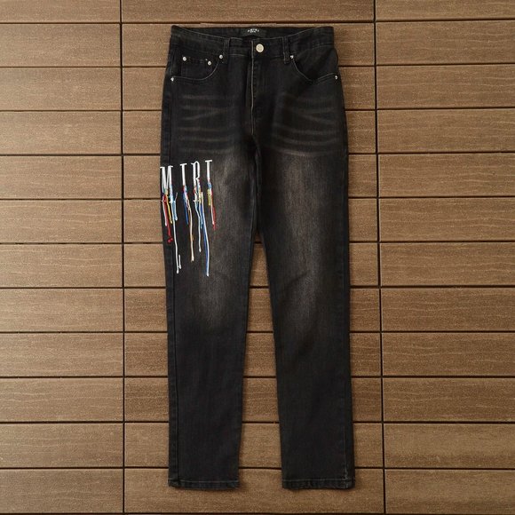 AMIRI Classic Embroidered Fringed Logo Jeans